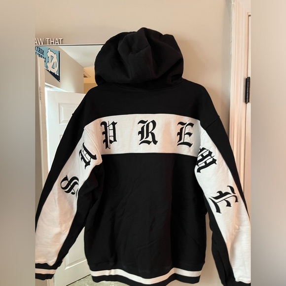 Supreme Old English Stripe Zip
Up Sweatshirt - Picture 3 of 5